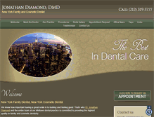 Tablet Screenshot of diamonddentalnyc.com